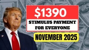 IRS Confirms $1,390 Direct Deposit in November 2025 – Full Payment Schedule & Eligibility